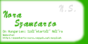 nora szamtarto business card